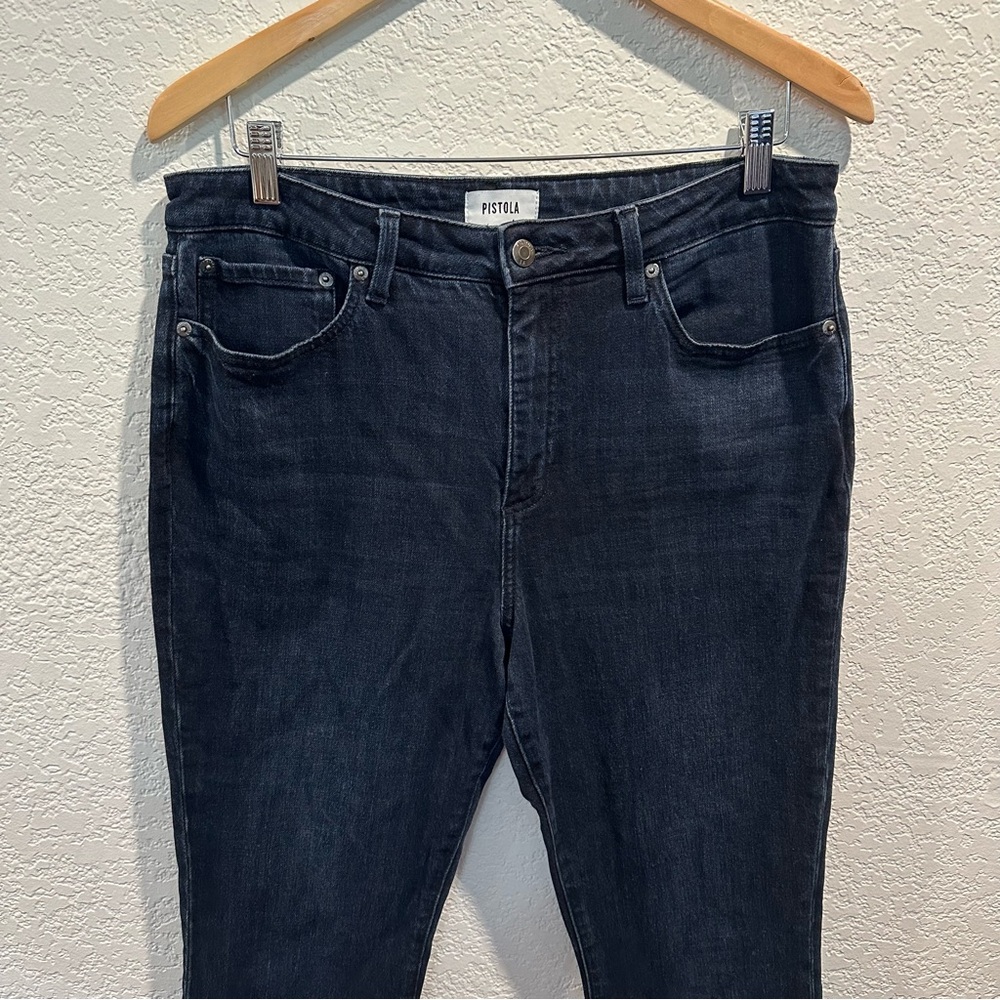Pistola 31 Lennon High Rise Boot Cut Dark Indigo Blue Jeans Pants - Picture 2 of 11